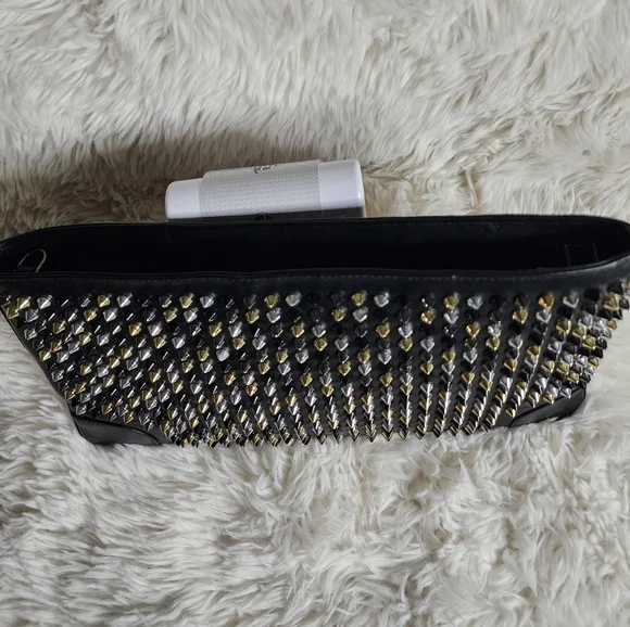 SOLD. Christian Louboutin Loubiposh Multi Color Studded Clutch Bag - Picture 1 of 8